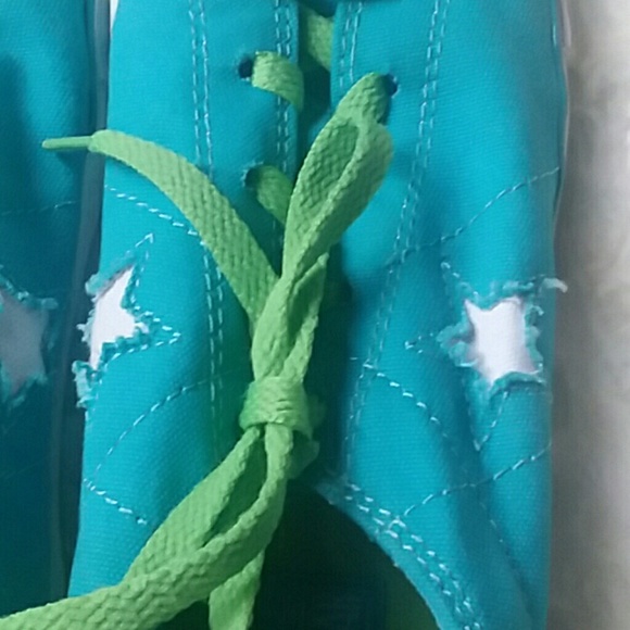 Converse one star low tops aqua Women's size 8 - Picture 7 of 10
